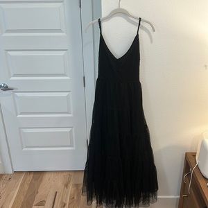 Lulus Maxi Sleeveless Black Lace Dress